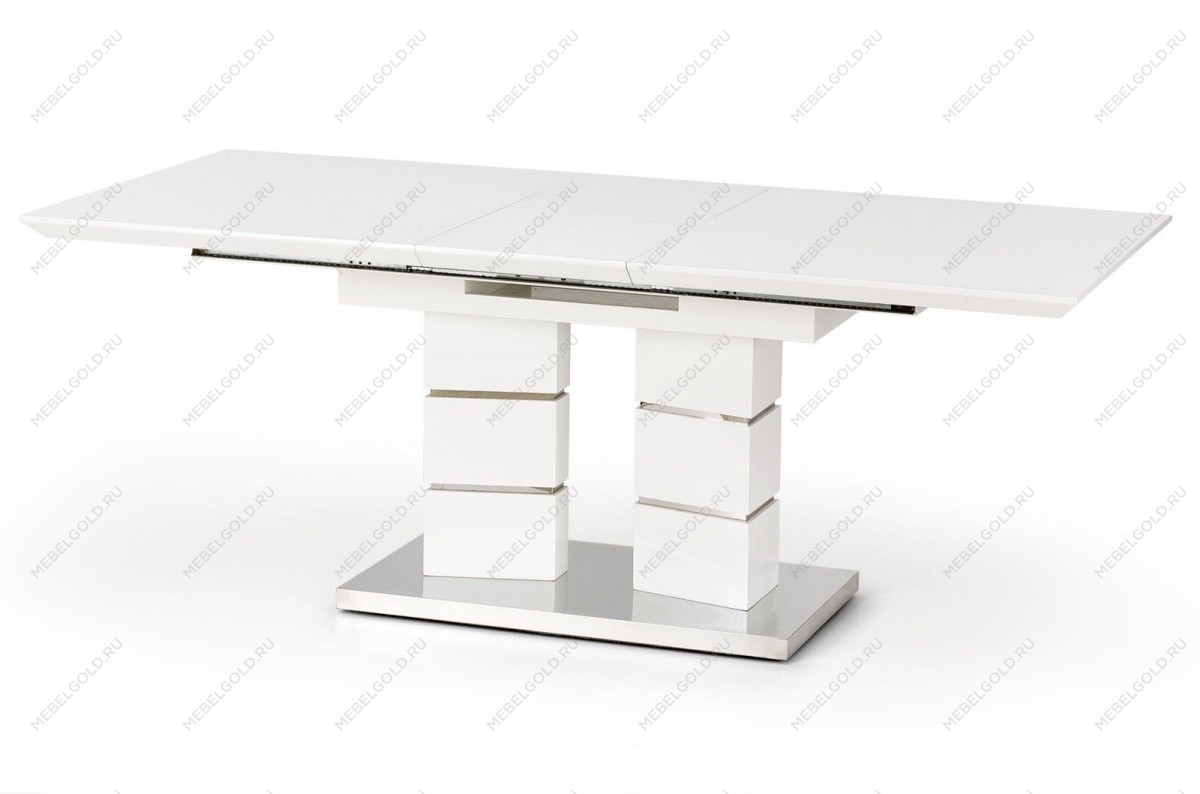 Стол обеденный Halmar LORD раскладной (белый) 160-200/90/75 | изображение 1