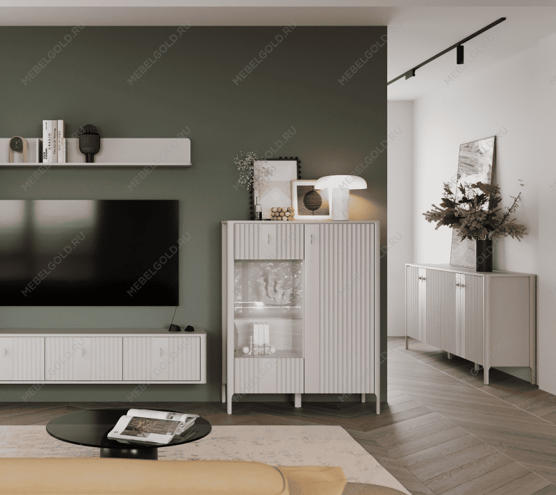 Витрина с подсветкой Далия REG1W1D персидский жемчуг | изображение 4