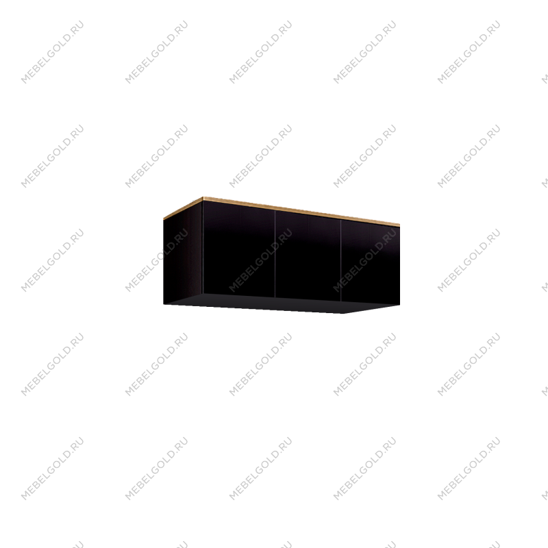 Антресоль для 3-х дверного шкафа Римини (Черный/золото) РМАН-1(3)