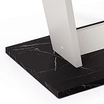 Стол обеденный FOX раздвижной, ЛДСП, 68.6x110-145x75 см, Мрамор черный/Белый | изображение 12