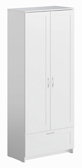 БРИМНЭС / СИРИУС Шкаф ИКЕА / IKEA для одежды 2 двери и 1 ящик белый