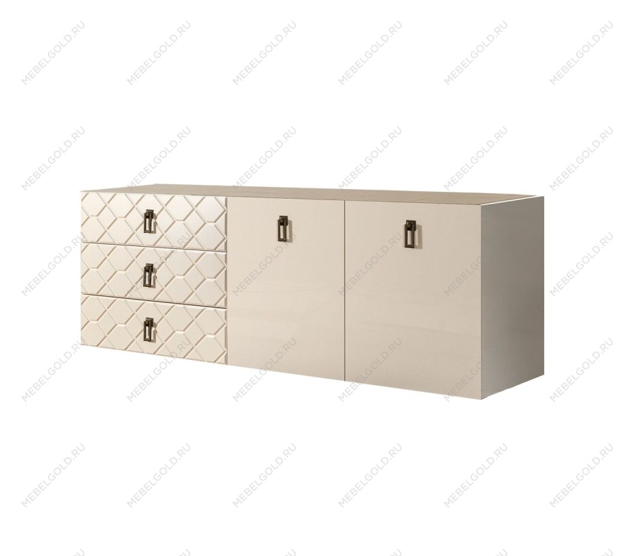 Комод 1.6м Bogemia Fly Farfalle (Слоновая кость) (Novabuk/Черный) БМКМ-4