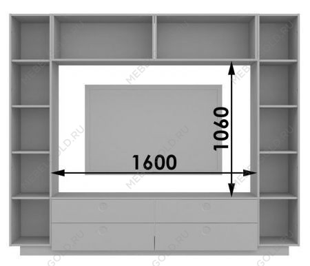 Стенка для гостиной iMEB черный глянец | изображение 4