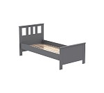 САГА кровать одинарная 90х200 серая | изображение 2