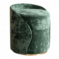 Пуф-тумба Изумрудная волна (Crush) золото Sweet dreams PS-101
