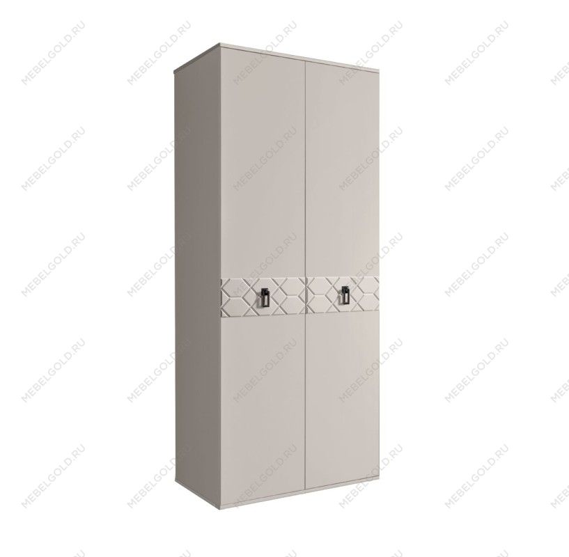 Шкаф 2-х дверный Bogemia Farfalle (Шелк/Черный) БМШ2/2(Fa)