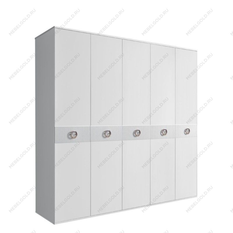 Шкаф 5-ти дв. Bogemia Fillini (Белый/Хром) БМШ2/5(Fi)