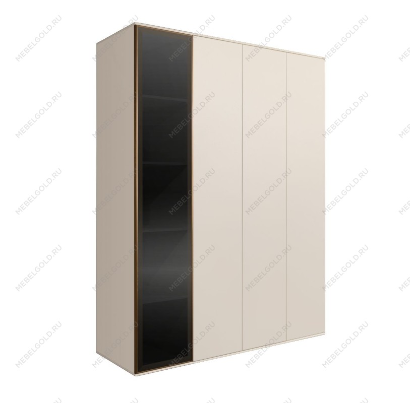 Шкаф 4-х дв. Bogemia Air (Слоновая кость/Золото) БМШ2/4(1)