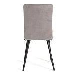 Стул обеденный La Rousse, NEW, велюр, серый/чёрный, 29, 45х55х93 см | изображение 3