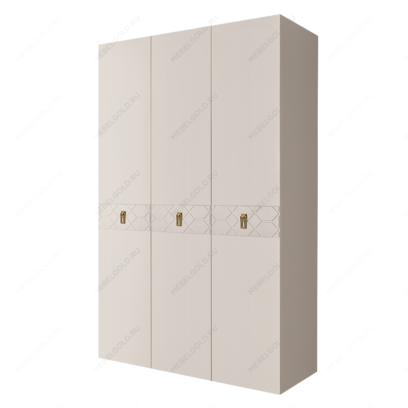 Шкаф 3-х дверный Bogemia Farfalle (Слоновая кость/Золото) БМШ2/3(Fa)