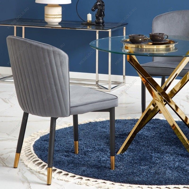 Стол обеденный Halmar RAYMOND (прозрачный/золотой) | изображение 6