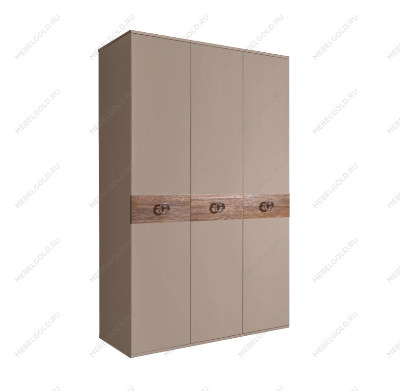 Шкаф 3-х дверный Bogemia Wood Fi (Мокка/Хром) БМШ2/3(Wo)