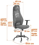 Кресло AVIATOR PLT metalBL, ткань, светло - коричневый / серый, KUB 03/W-12 | изображение 16