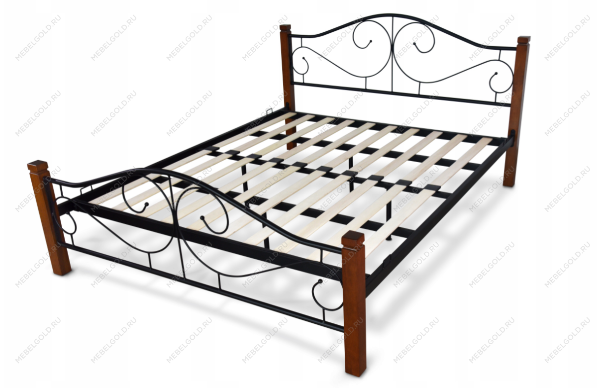 Кровать Halmar VIOLETTA 120 (античная черешня/черный)