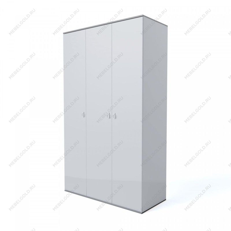 Шкаф 3-х дверный Римини (Белый/Серебро) РМШ2/3
