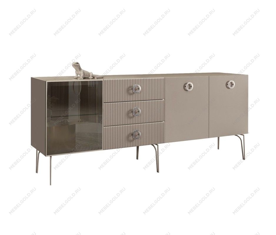 Комод 2.1м Bogemia Fillini (Мокка) (Lakobel/Хром) БМКМ-5(Fi)[4]