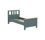 САГА кровать одинарная 90х200 темно-бирюзовая/ясень | изображение 2