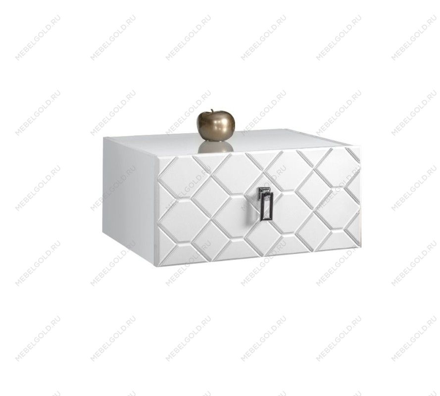 Тумба прикроватная Bogemia Fly Farfalle (Белый) (Lakobel/Хром) БМТП-1