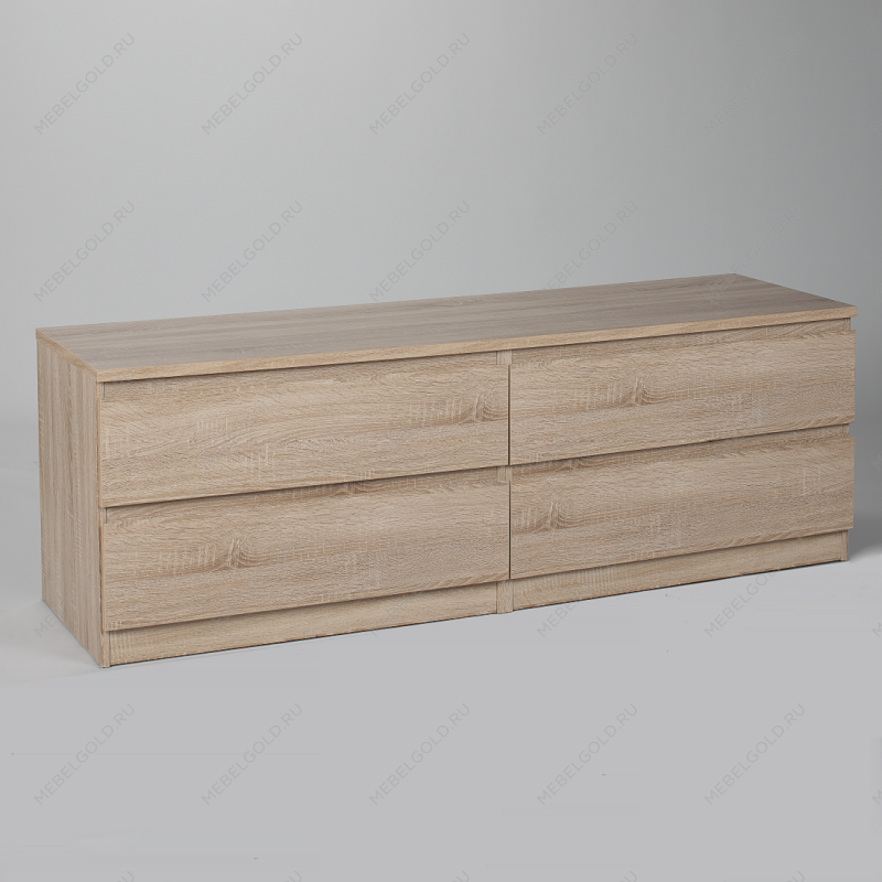 МАЛЬТА комод ИКЕА / IKEA 4 ящика 160х54 сонома | изображение 1