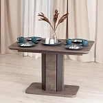 Стол обеденный SKAT, ЛДСП/МДФ, 120-160х80х75 см, Оникс/Графит | изображение 13