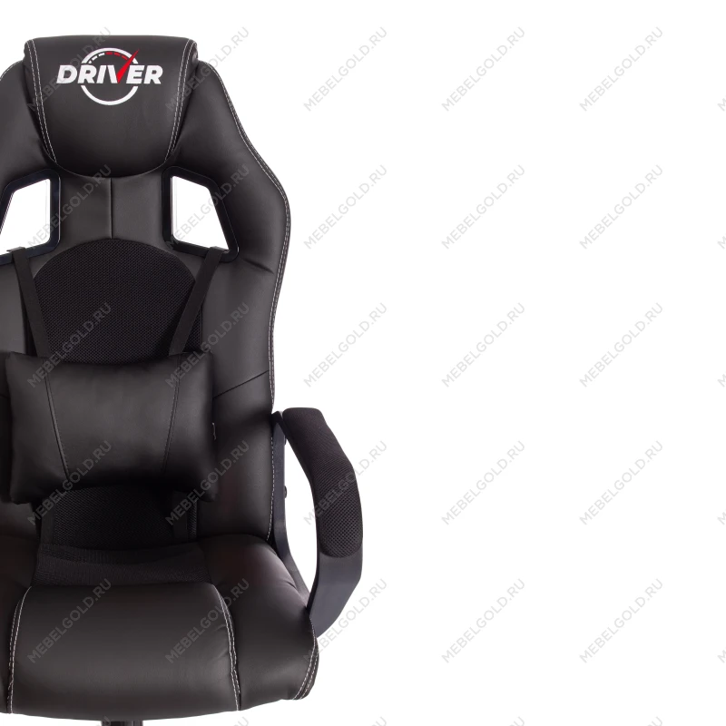 Кресло DRIVER (22), кож/зам/ткань, черный/черный, 36-6/TW-11 | изображение 5
