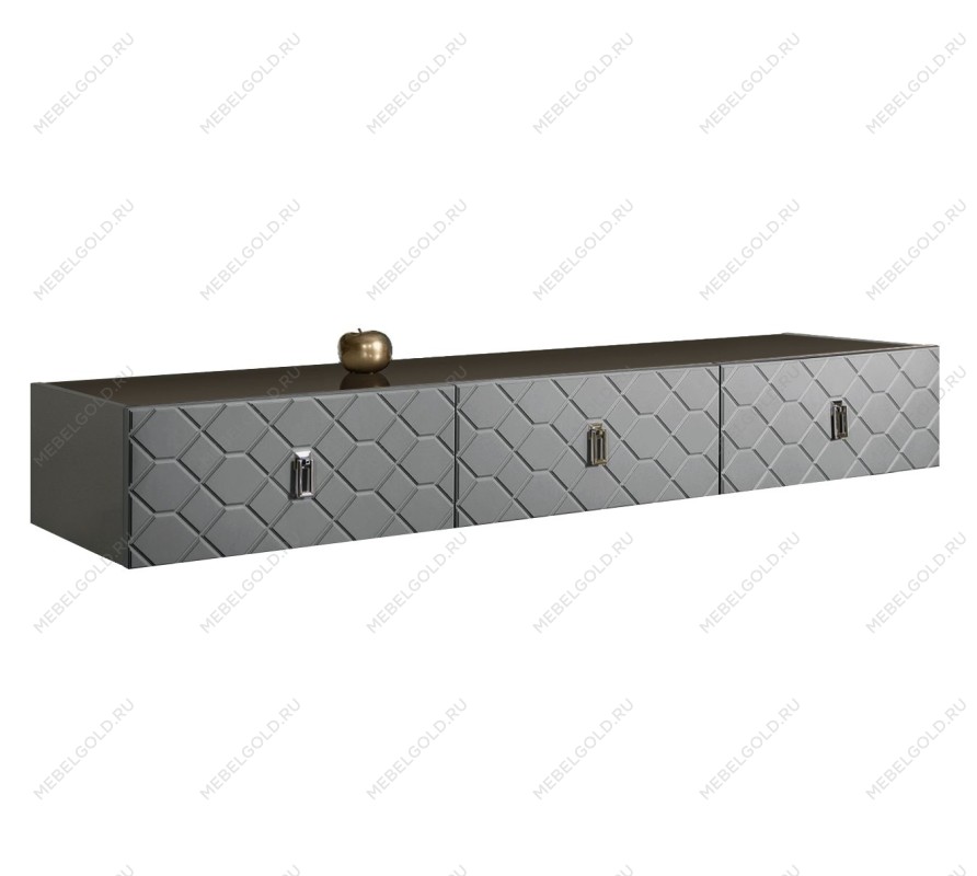 Тумба телевизионная 2.1м Bogemia Fly Farfalle (Серый) (Lakobel/Хром) БМТ-2
