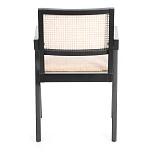 Кресло LOKI, дерево вяз/ротанг, черный, 50х50х84 см | изображение 3