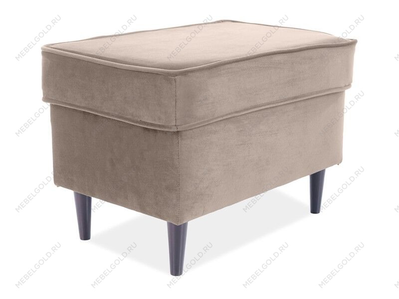 Пуф Signal RON VELVET (бежевый/венге)