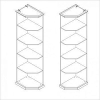 Натали стеллаж для шкафа правый белый глянец