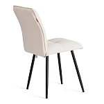 Стул обеденный Sweet, LT, флок, молочный/черный, 4, 41х55х88 см | изображение 2