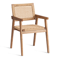 Стул VANHEIM, дерево вяз/бечевка, Груша (№3), 46х45х83 см