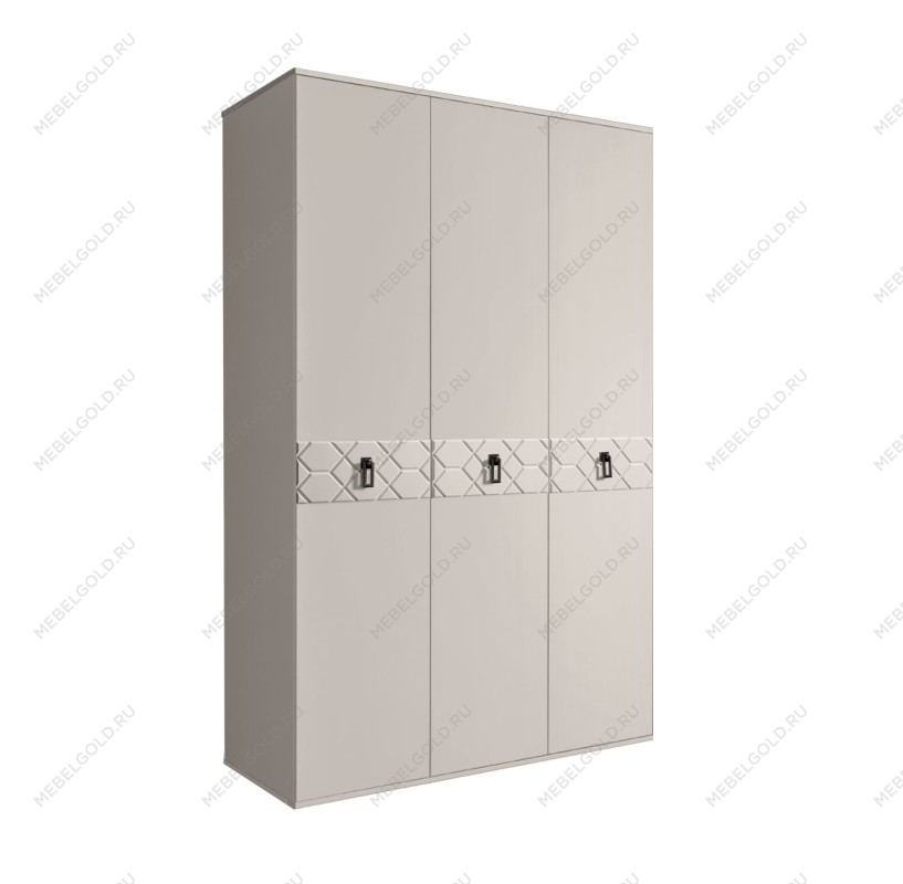 Шкаф 3-х дверный Bogemia Farfalle (Шелк/Черный) БМШ2/3(Fa)