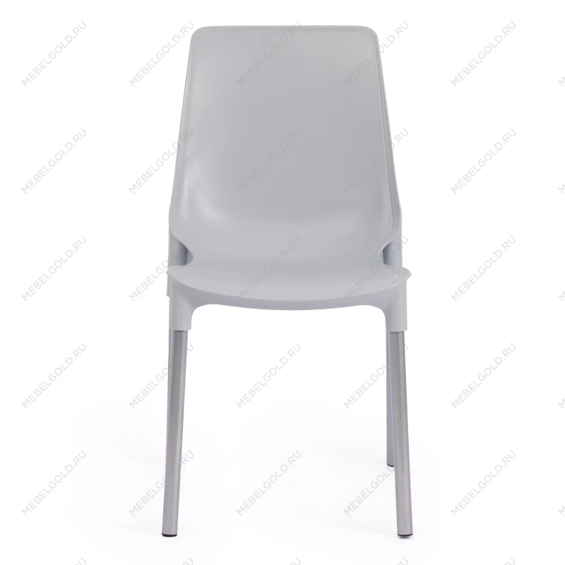 Стул GENIUS (mod 75), металл/пластик, 46x56x84cм, серый/ножки хром | изображение 4