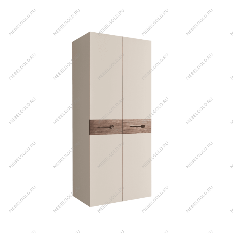 Шкаф 2-х дверный Bogemia Wood Wo (Слоновая кость/Хром) БМШ2/2(Wo)