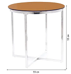 Стол журнальный Signal CRYSTAL B (дымчатый янтарь/серебряный) | изображение 1