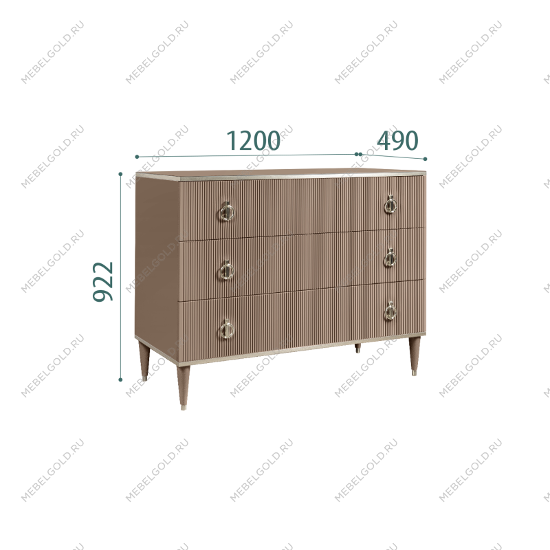 Комод Римини СОЛО (Мокка/Серебро) РМКМ-1(s)