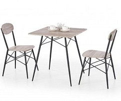 Комплект столовой мебели Halmar KABIR (стол + 2 стула) дуб сан ремо