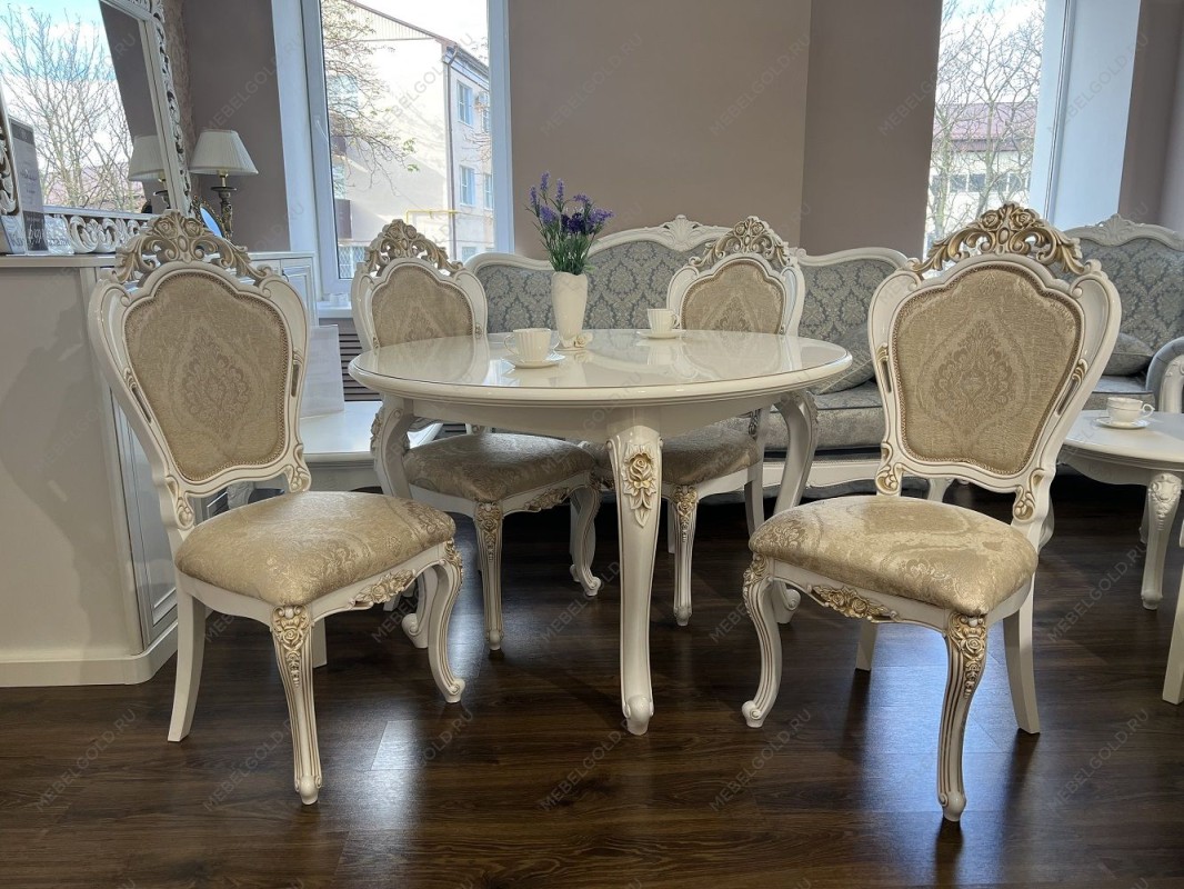 Столовая Натали белый глянец с круглым столом | изображение 8