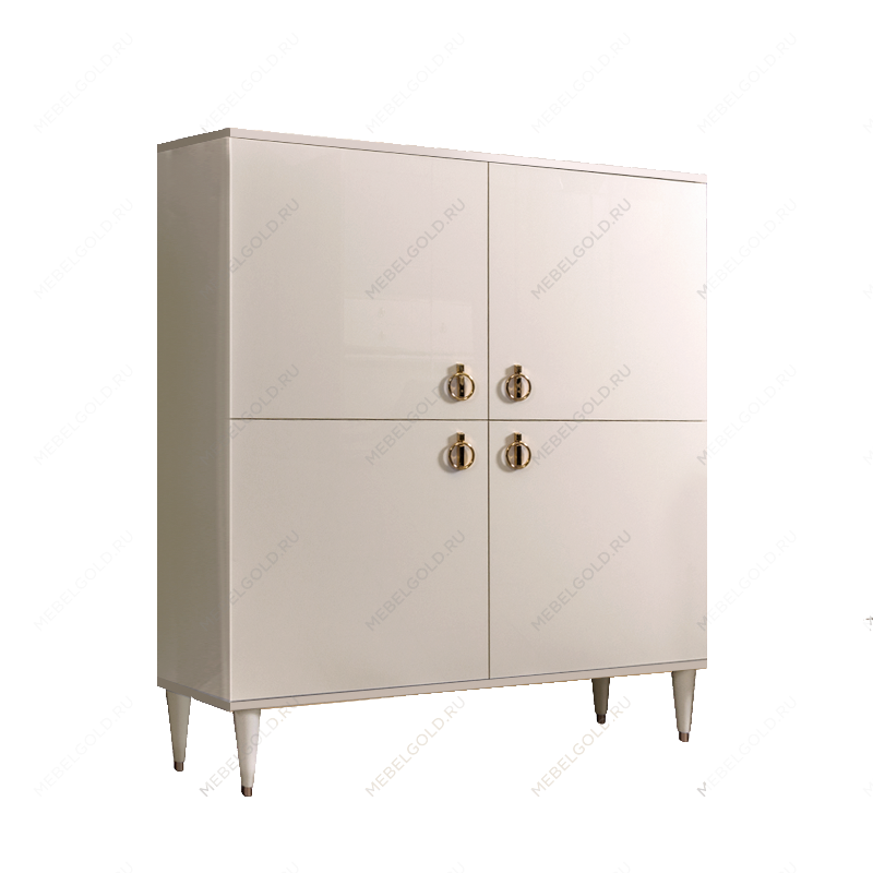 Пенал 4 двери Римини (Бежевый/Золото) РМП-3