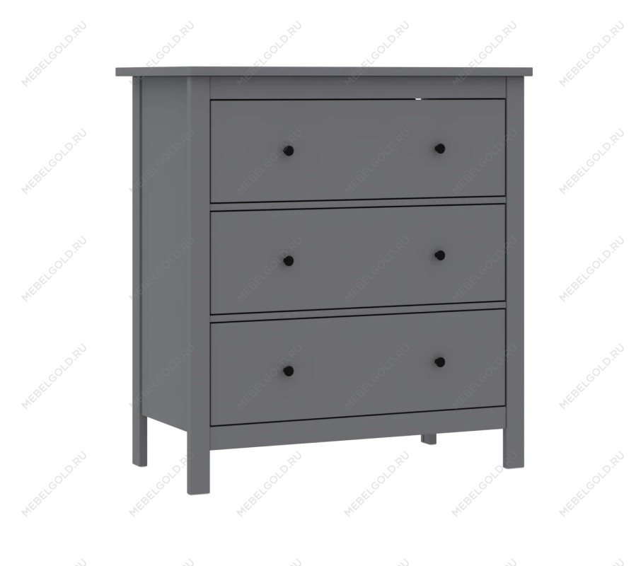 САГА комод 3 ящика серый | изображение 2