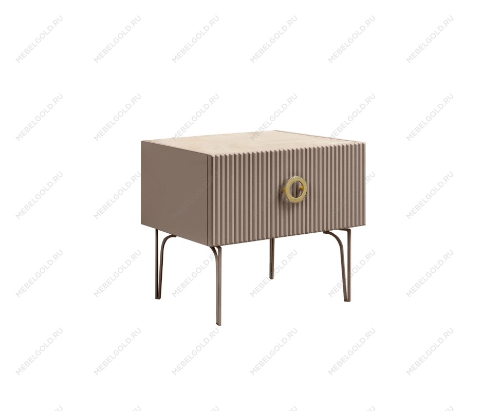Тумба прикроватная Bogemia Fillini (Мокка) (Novabuk/Золото) БМТП-1(Fi)