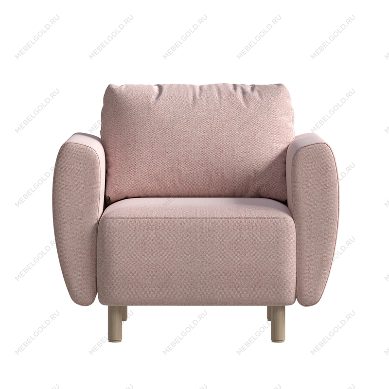 Кресло для отдыха Тулисия светло-розовый, ткань рогожка | изображение 1