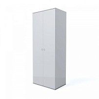 Шкаф 2-х дверный Римини (Белый/Серебро) РМШ2/2