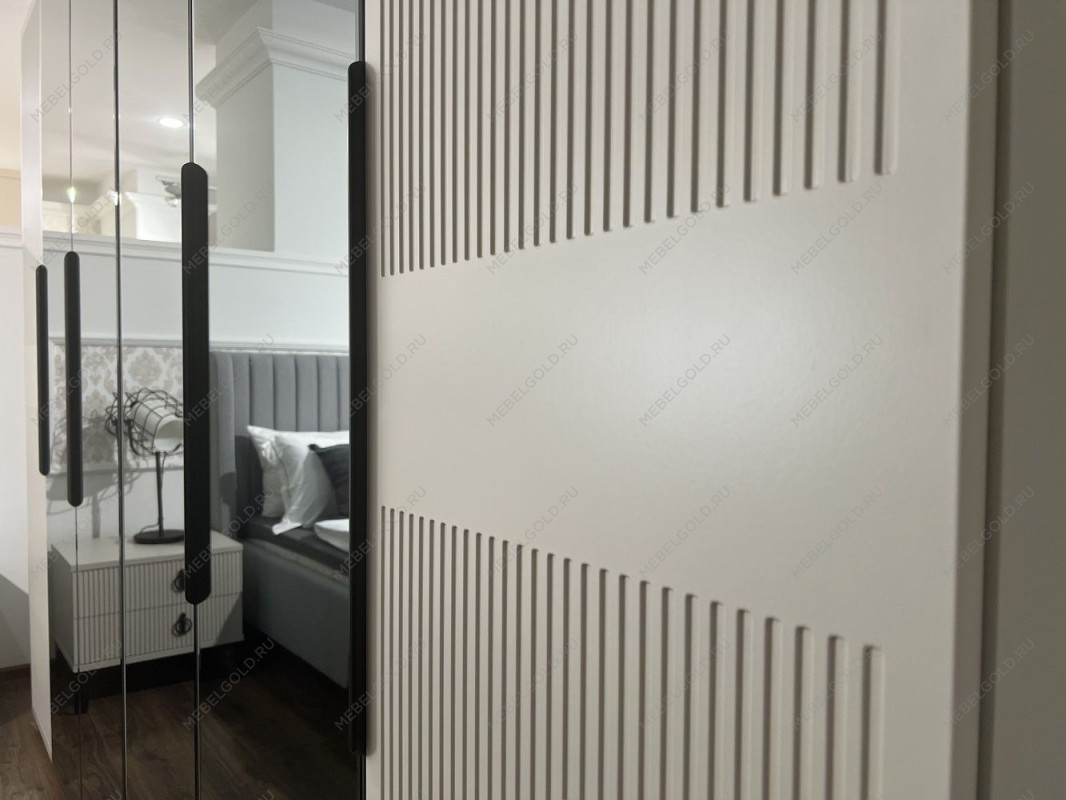 Шкаф Стелла 6-дверный светло серый камень | изображение 5