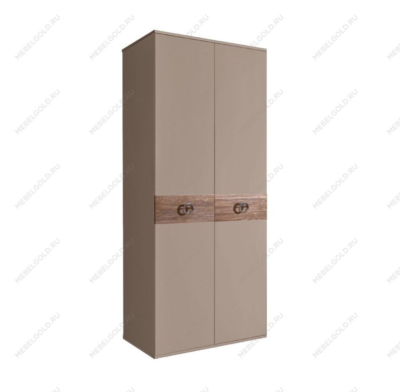 Шкаф 2-х дверный Bogemia Wood Fi (Мокка/Хром) БМШ2/2(Wo)