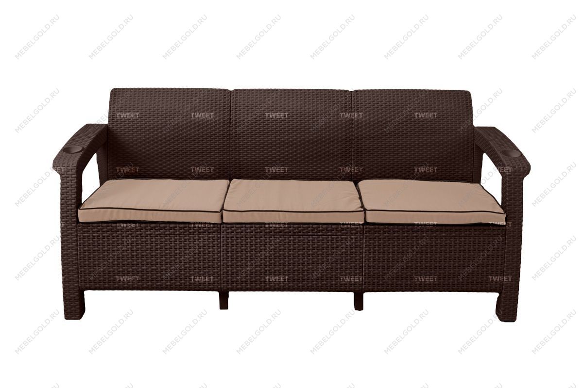 Tweet Диван 3-х местный, венге | изображение 1