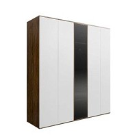 Шкаф 5-ти дв. Bogemia Woodline Air (Белый/Золото) БМШ2/5(1)