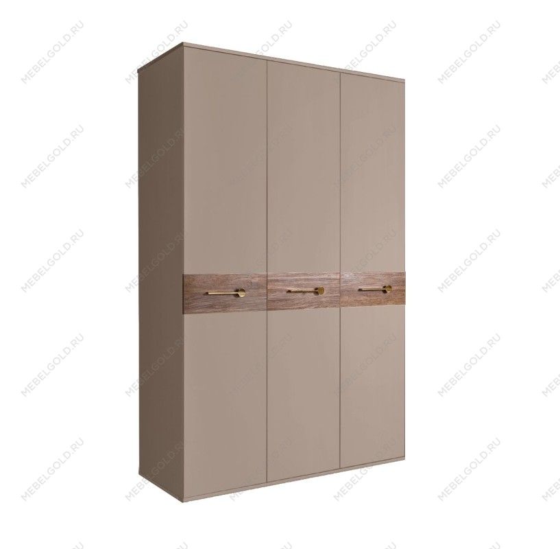 Шкаф 3-х дверный Bogemia Wood Wo (Мокка/Золото) БМШ2/3(Wo)