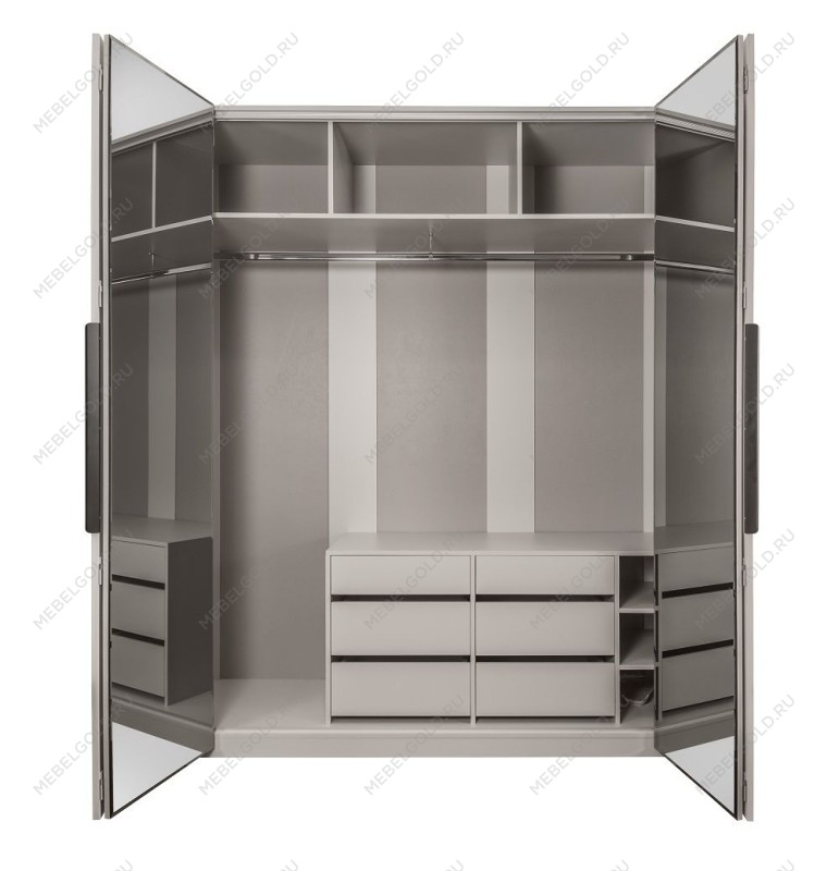 Шкаф Стелла 4-дверный светло серый камень | изображение 2