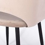 м. Римская - Стул Белладжио бежевый бархат ножки черные | изображение 6